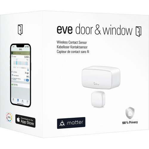 Eve Door & Window Wireless Contact Sensor (Matter 3-Pack)