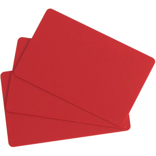 Evolis CR-80 PVC Blank Cards for ID Card Printers (100-Pack 30-mil Red)