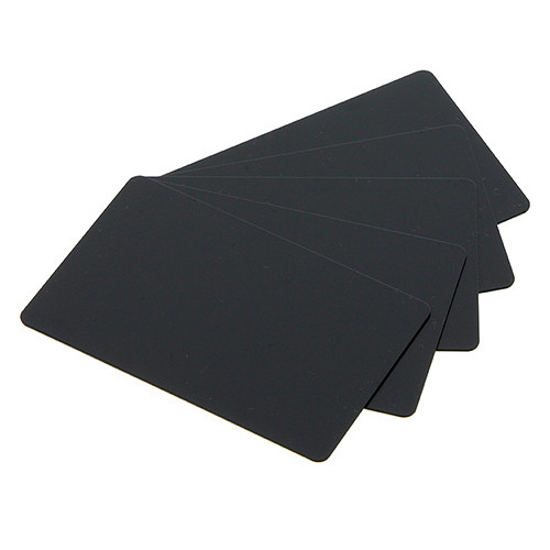 Evolis CR-80 Matte Black PVC Cards (30 mil 500-Pack)