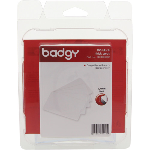 Evolis CR-80 Thick PVC Cards (100-Pack)