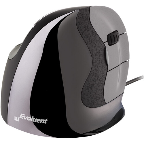 Evoluent VerticalMouse D Wired Mouse (Large Dark Silver)