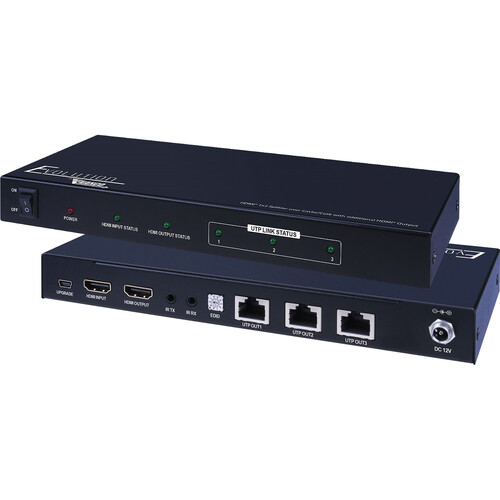 Evolution 1x3 HDMI over Cat 5e/6 Splitter with HDMI Output (164')