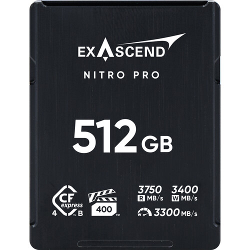 Exascend 512GB Nitro Pro CFexpress 4.0 Type B Memory Card