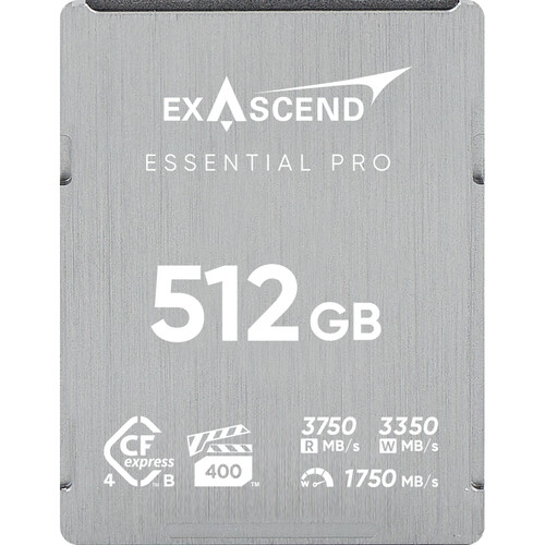 Exascend 512GB Essential Pro CFexpress 4.0 Type B Memory Card
