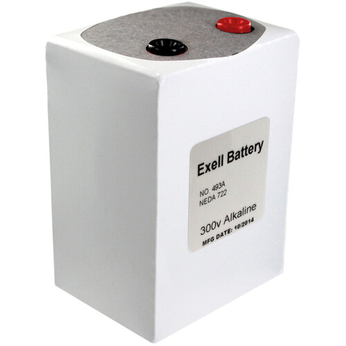 Exell Battery 493A Alkaline Battery Replaces ANSI / NEDA-722 (300V)