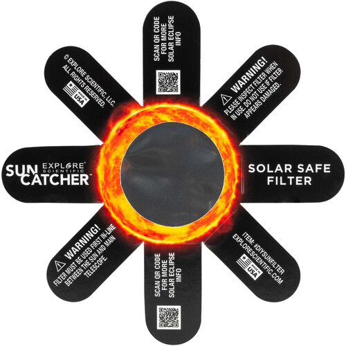 Explore Scientific Solar Filter/Sun Shade for Galileoscope Refractor Telescope STEM Kit