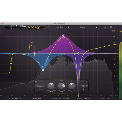 FabFilter ProQ 2 LinearPhase Mid/Side EQ PlugIn 1130196