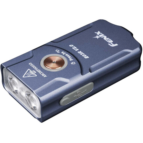 Fenix Flashlight E03R V2.0 Rechargeable Keychain Flashlight (Blue)