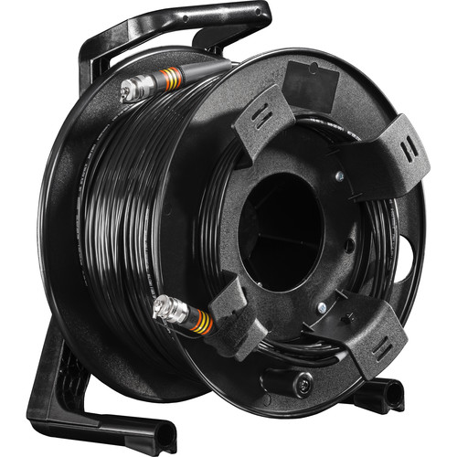 FieldCast 2Core Single-Mode Hybrid Fiber Optic Cable on Winding Drum (Heavy-Duty 328')