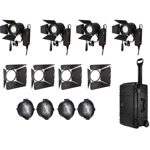 Fiilex P3 COLOR Bi-Color Portable LED Fresnel 4-Monolight Kit