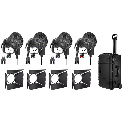 Fiilex Q3 Color-LR Cinematic RGB LED Fresnel Light (4-Light Kit)