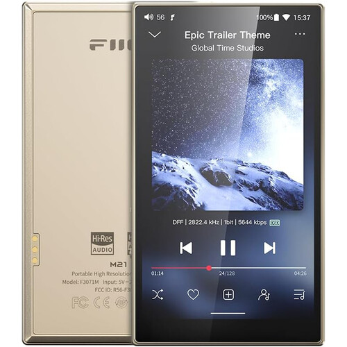 FiiO M21 Portable Hi-Res Lossless Music Player (Titanium/Gold)