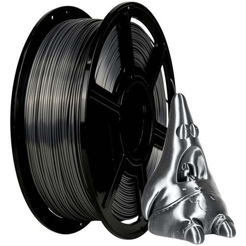 FlashForge 1.75mm PLA Silk Filament (2.2 lb Metal Gray)