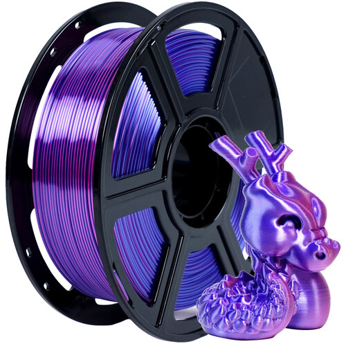 FlashForge 1.75mm PLA Silk Filament (2.2 lb Blue/Rose)