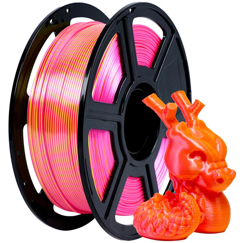 FlashForge 1.75mm PLA Silk Filament (2.2 lb Pink/Yellow)
