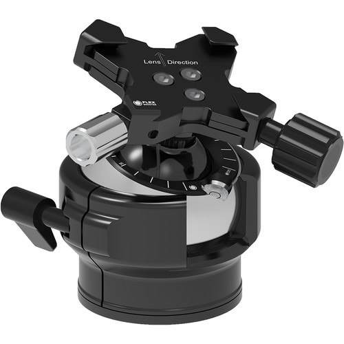 FlexShooter Pro Ball Head with Arca-Type Locking Knob Receiver (Black and Silver)