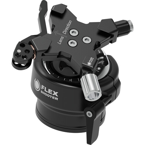 FlexShooter Pro Ball Head with Arca-Type Flip-Lever Receiver (Black and Silver)