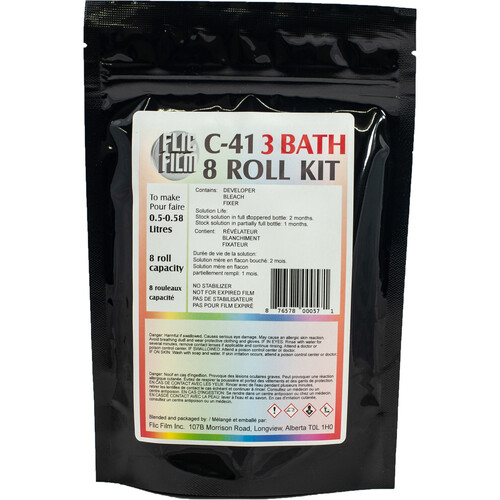 Flic Film 3-Bath C-41 Kit (8 Rolls)