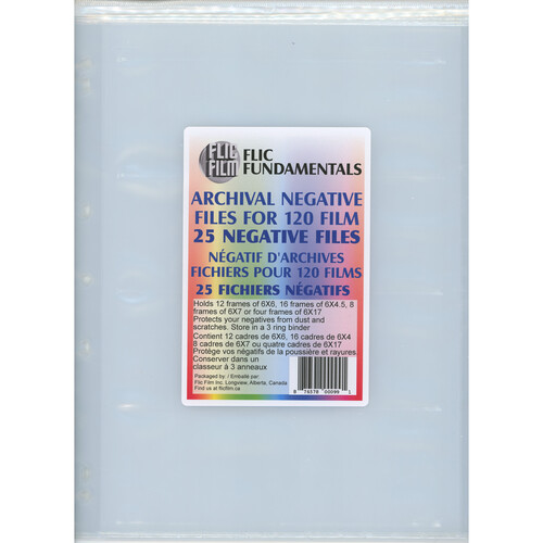 Flic Film Negative Sleeves for 120 Film (25-Pack)