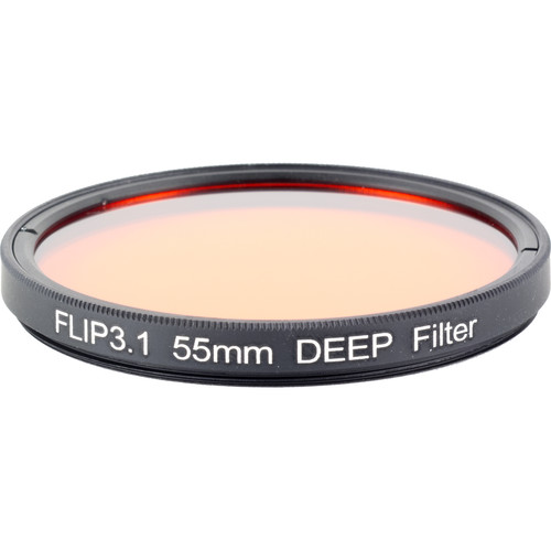 Flip Filters 55mm Threaded Underwater Color Correction Red Filter for GoPro 3/3+/4/5/6/7 (DEEP)