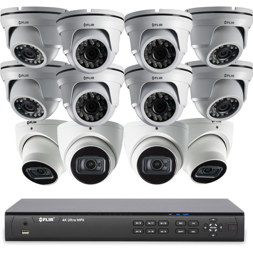 FLIR 16Channel 4K UHD Analog DVR with 4TB HDD, 4 4K M1644K84
