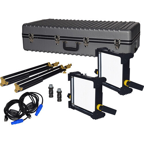 Fluotec CineLight Color30 1x1 DMX LED Panel & Accessories Bundle (2-Pack V-Mount)