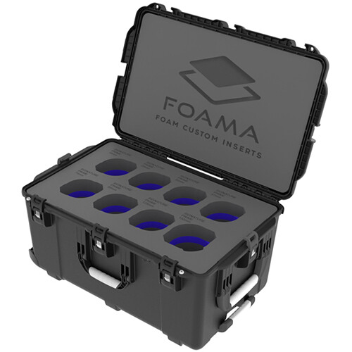 Foama Wheeled Hard Case for Set of Eight ARRI Signature Primes (Blue Foam Insert)