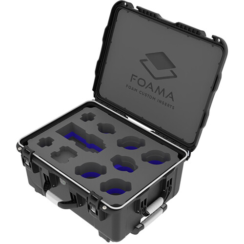 Foama Wheeled Hard Case for Set of 8 Zeiss Contax Lenses (Blue Foam Insert)
