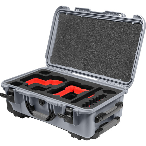 Foama Wheeled Carry-On Hard Case for RED RAPTOR-X (Silver/Red 28.5L)