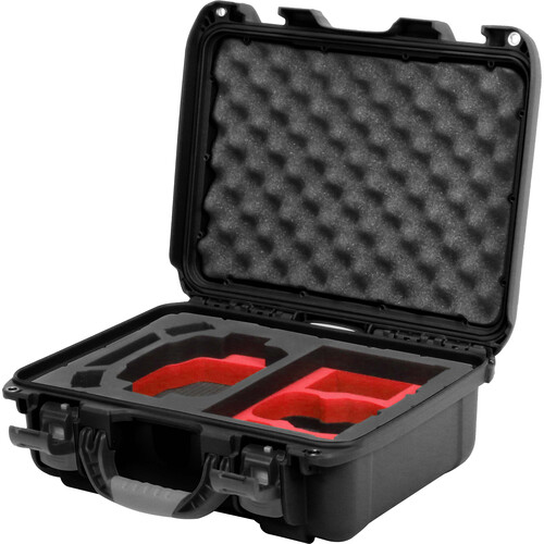 Foama Carry-On Hard Case with Foam Insert for DJI Mini 3 Pro/Mini 4 Pro (Black/Red 16L)
