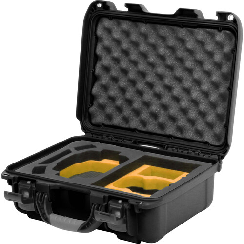 Foama Carry-On Hard Case with Foam Insert for DJI Mini 3 Pro/Mini 4 Pro (Black/Yellow 16L)