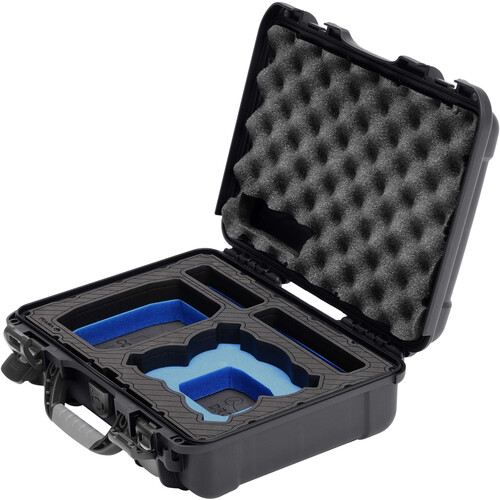 Foama Carry-On Hard Case with Foam Insert for DJI Neo Fly More Combo (Black/Blue 8.2L)