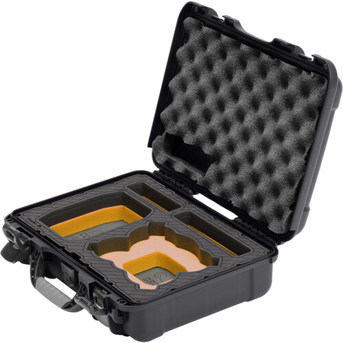 Foama Carry-On Hard Case with Foam Insert for DJI Neo Fly More Combo (Black/Yellow 8.2L)