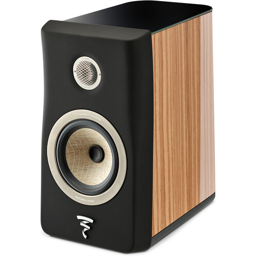 Focal Kanta N 1 Bookshelf Speaker (High-Gloss Walnut & Black Single)