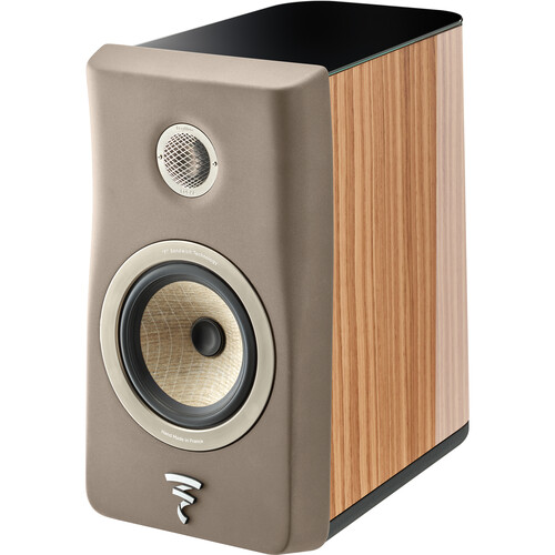 Focal Kanta N 1 Bookshelf Speaker (High-Gloss Walnut & Taupe Single)