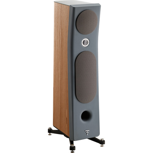 Focal Kanta N 2 Floorstanding Speaker (Matte Walnut & Dark Gray Single)