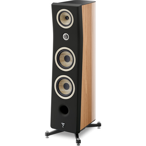 Focal Kanta N 3 Floorstanding Speaker (High-Gloss Walnut & Black Single)