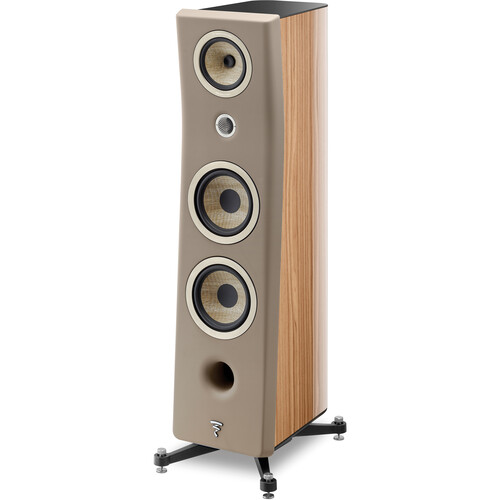 Focal Kanta N 3 Floorstanding Speaker (High-Gloss Walnut & Taupe Single)