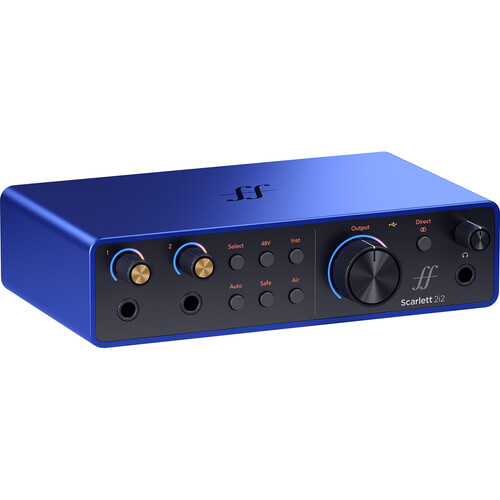 Focusrite Scarlett 2i2 USB-C Audio Interface (4th Generation 25th Anniversary Edition ISA Blue)