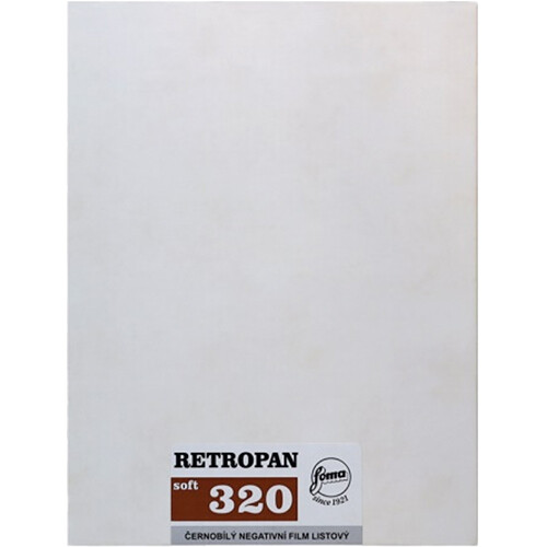 Foma RETROPAN 320 soft Black and White Negative Film (4 x 5