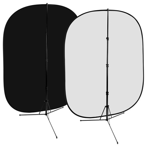 FotodioX 2-in-1 Collapsible Background Kit (5 x 7' Black/White)