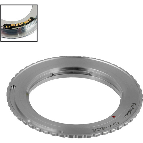 FotodioX Lens Mount Adapter with Generation v10 Focus Confirmation Chip for Contax-Yashica&nbspMount Lens to Canon EF or EF-S Mount Camera