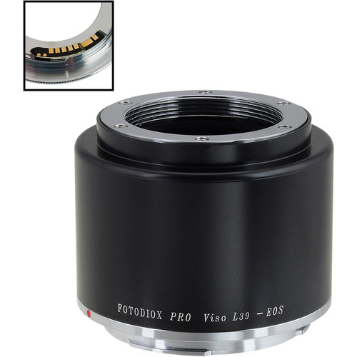 FotodioX Pro Lens Mount Adapter with Generation v10 Focus Confirmation Chip for Leica L39-Mount&nbspVisoflex Lens to Canon EF or EF-S Mount Camera