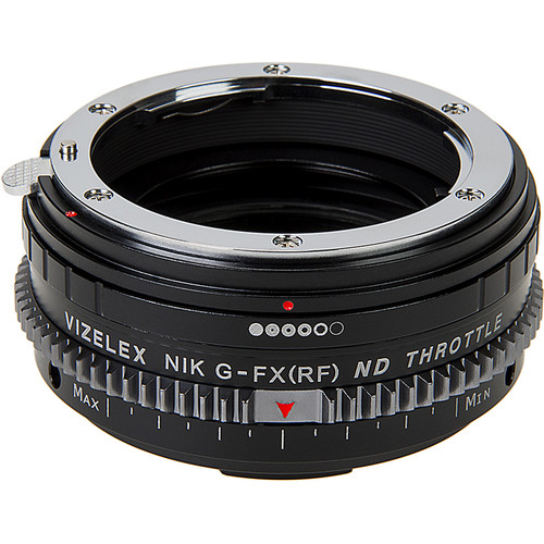 FotodioX Vizelex Cine ND Throttle Lens Mount Adapter for Nikon F-Mount G-Type Lens to FUJIFILM X-Mount Camera
