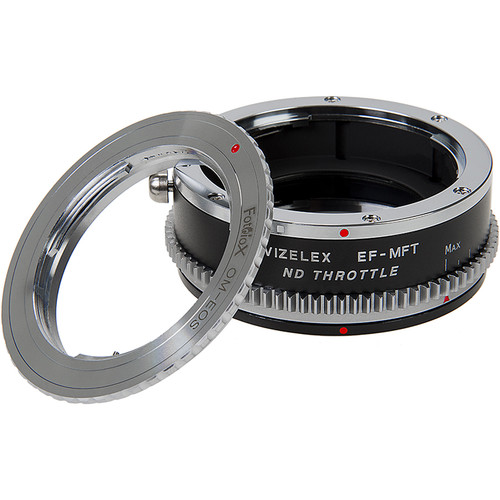 FotodioX Vizelex Cine ND Throttle Lens Mount Double Adapter Kit for Olympus OM-Mount Lens to Micro Four Thirds Mount Camera