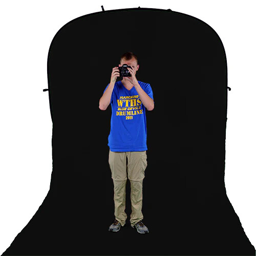 FotodioX Collapsible Portable Backdrop (8 x 14' Black)