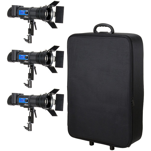 FotodioX Pro Popspot Ultra 50 Bi-Color LED 3-Light Kit with Rolling Case