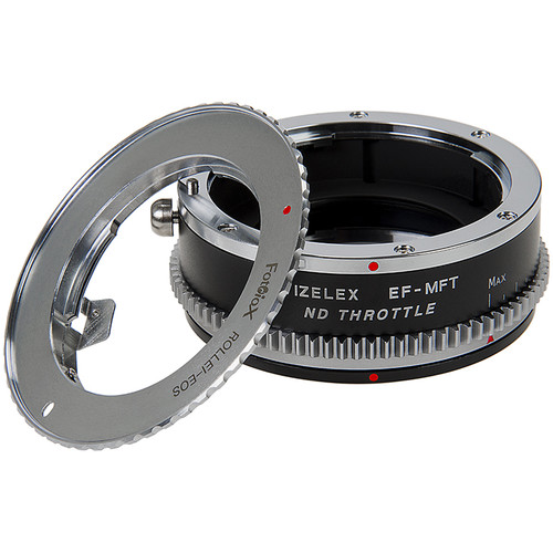 FotodioX Vizelex Cine ND Throttle Lens Mount Double Adapter Kit for Rolleiflex SL35-Mount Lens to Micro Four Thirds Mount Camera