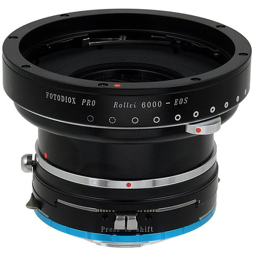 FotodioX Pro Lens Mount Shift Double Adapter for Rollei 6000 and Canon EOS Lenses to Fuji X-Series Mount