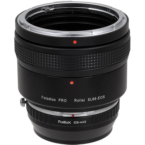 FotodioX Pro Lens Mount Double Adapter for Rollei SL66 and Canon EOS Lenses to Micro Four Thirds